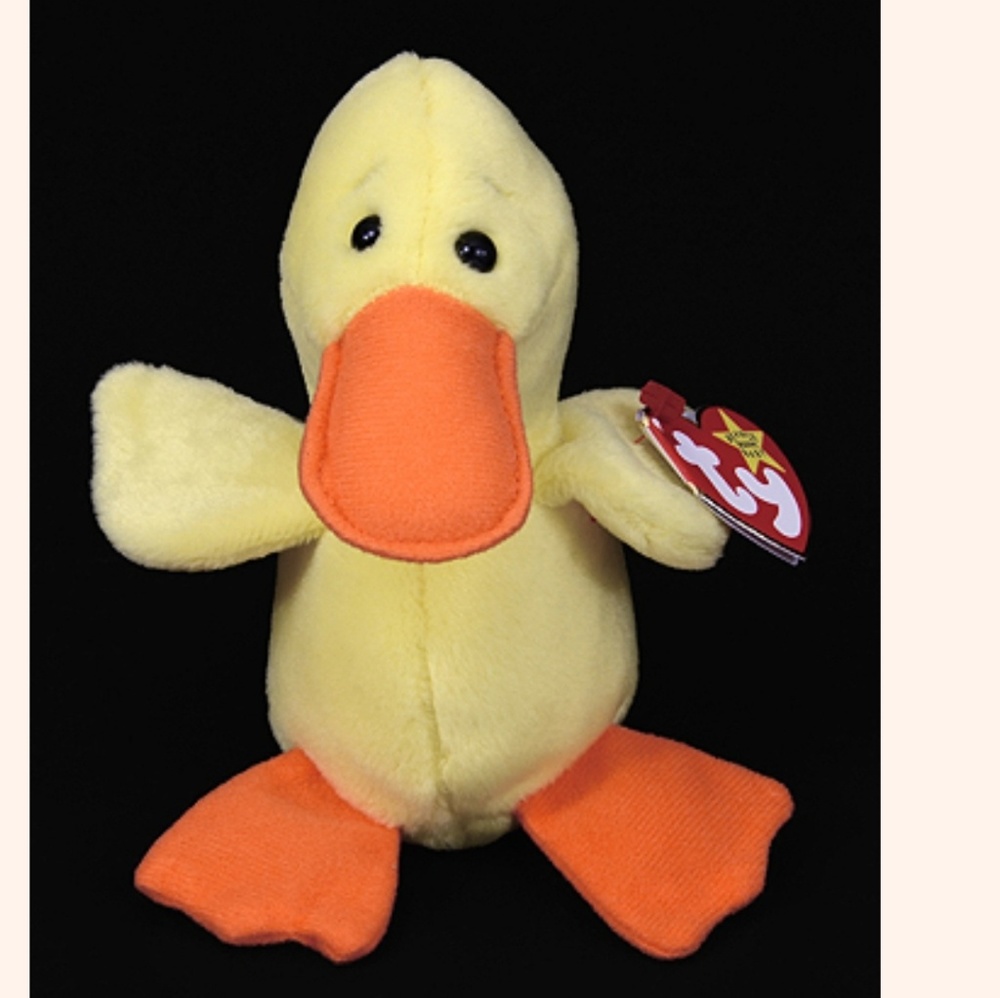 Mint condition 1994 Ty baby Quackers the duck.